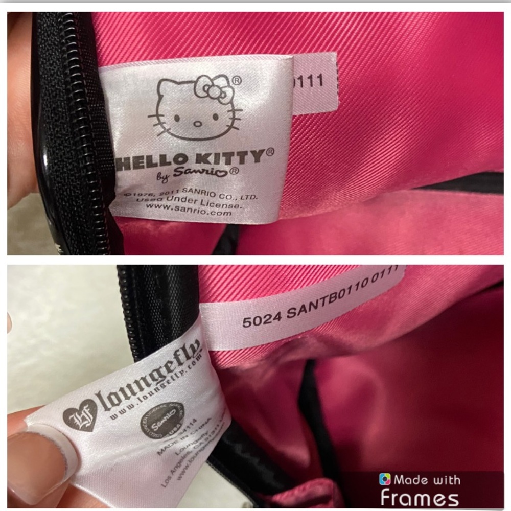 Hello Kitty Loungefly Large Tote Bag patent leather Y2K - Picture 4 of 11